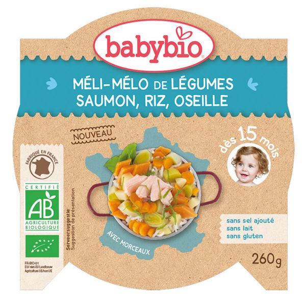 Repas bébé midi duo de panais potimarron vert 260g dès 15 mois - Babybio