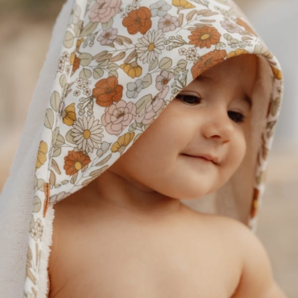 Cape de bain Vintage Little Flowers - 100x100 cm - Little Dutch