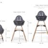 Chaise haute 2-en-1 évolutive 2 naturel & anthracite - Childhome – Image 12