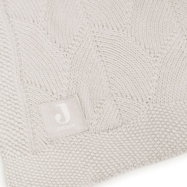 Couverture berceau bébé Shell Knit  nougat GOTS 75x100cm - Jollein – Image 3