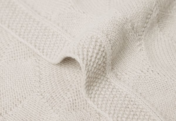 Couverture berceau bébé Shell Knit  nougat GOTS 75x100cm - Jollein – Image 4