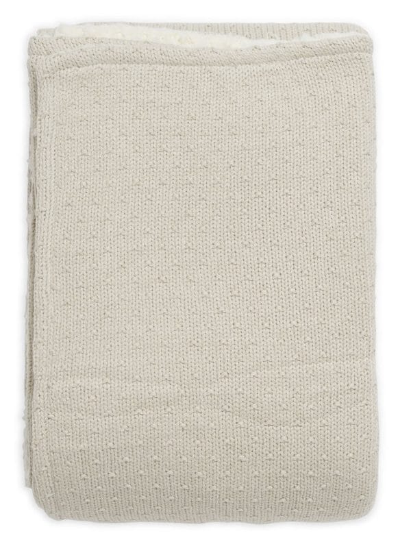 Couverture berceau Bliss Knit Teddy nougat 75 x 100 cm - Jollein