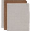 Gant de toilette bambou coton caramel 3 pièces - Jollein