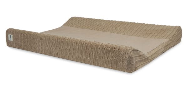 Housse matelas à langer Pure Knit Biscuit GOTS - Jollein