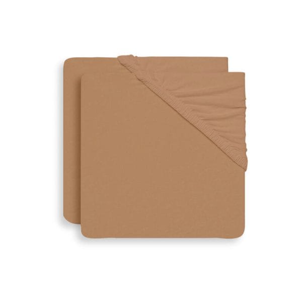 Drap-housse Jersey Biscuit 60x120cm 2 pièces - Jollein