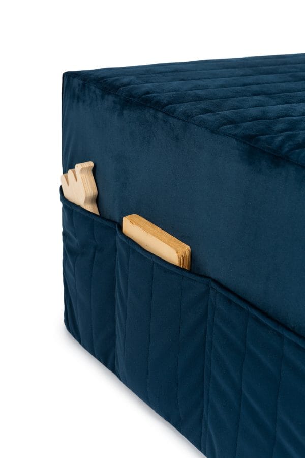 Lit d'appoint pliable Sleepover Velvet Night blue - Nobodinoz – Image 4