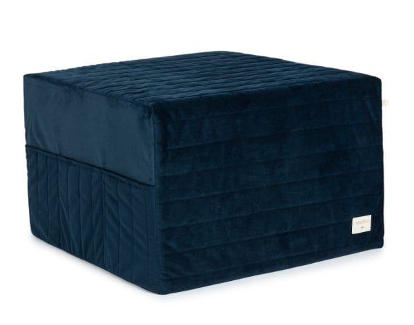 Lit d'appoint pliable Sleepover Velvet Night blue - Nobodinoz