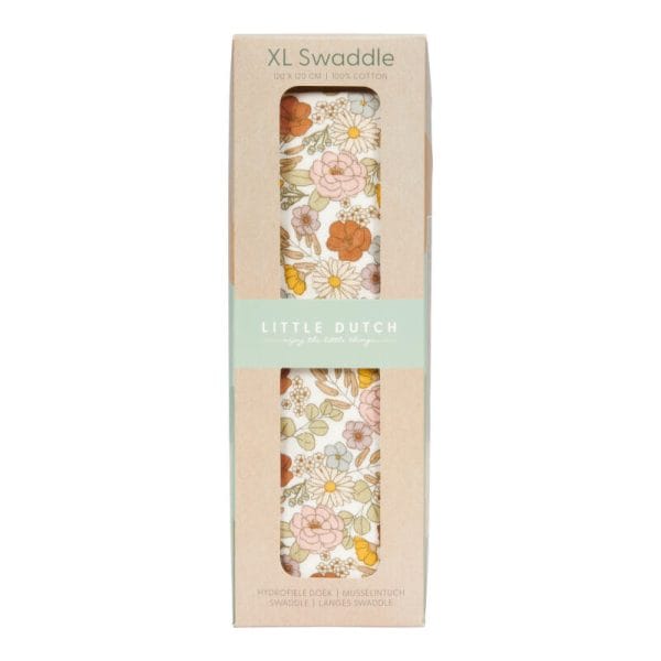 Maxi-lange tétra 120 x 120 cm Vintage Little Flowers - Little Dutch – Image 2