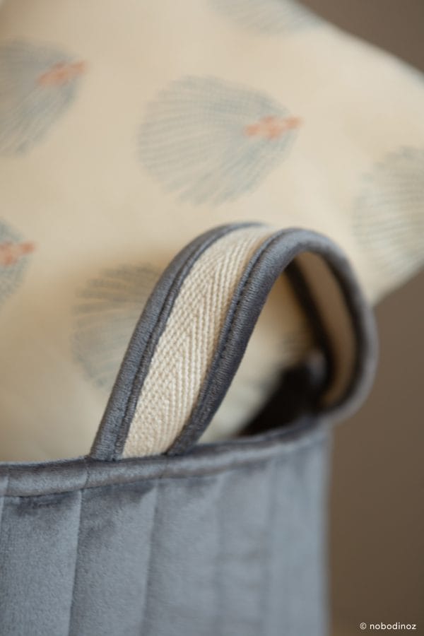 Panier de rangement Savanna Velvet Slate Grey - Nobodinoz – Image 4