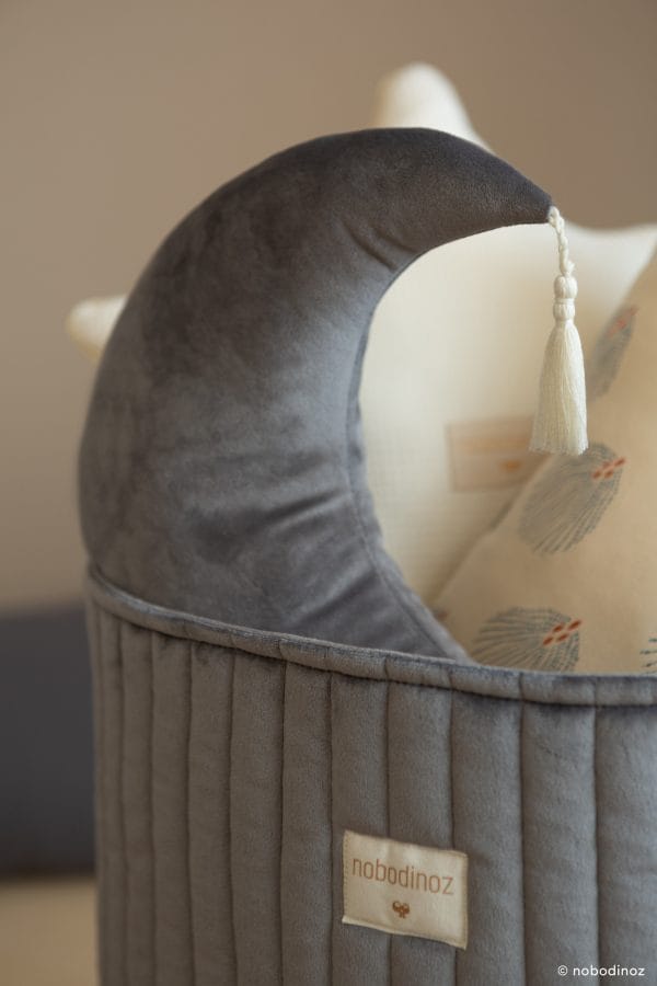 Panier de rangement Savanna Velvet Slate Grey - Nobodinoz – Image 5