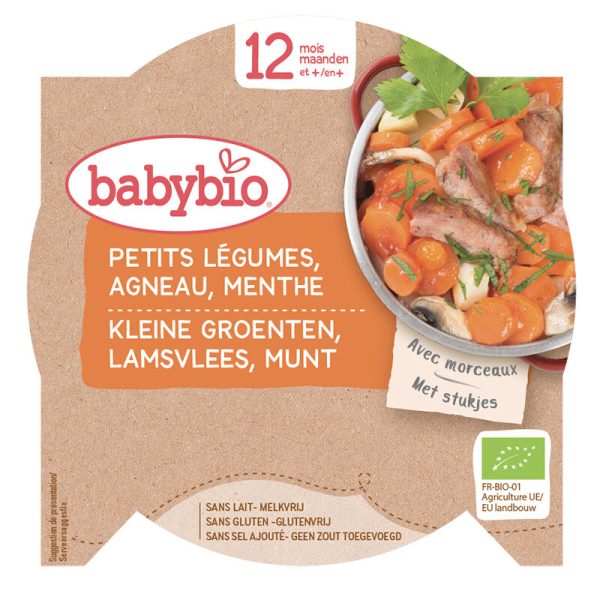 Repas bébé midi petits légumes,agneau et menthe 230g dès 12 mois - Babybio