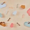 Cuillères en silicone set de 3 dusty blue/taupe/pale mint - OYOY – Image 3