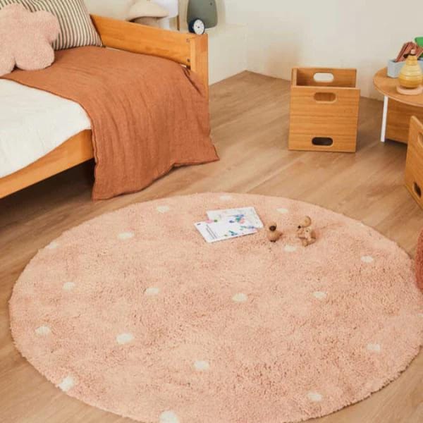 Tapis lavable rond Dot Rose  - Lorena Canals – Image 2