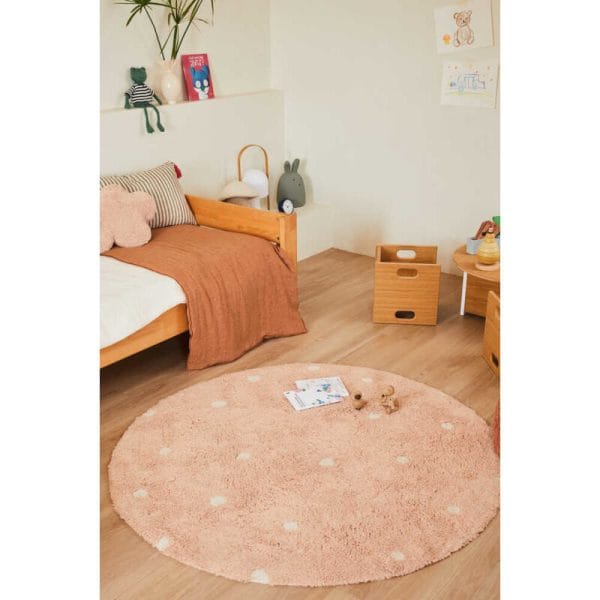 Tapis lavable rond Dot Rose  - Lorena Canals – Image 3