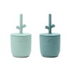Tasse avec paille Peekaboo set de 2 Wally blue - Done by Deer