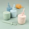 Tasse avec paille Peekaboo set de 2 Wally blue - Done by Deer – Image 4