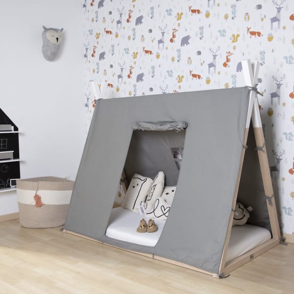 Toile pour lit tipi gris (90 x 200 cm) - Childhome – Image 2