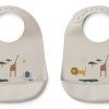 Bavoirs Tilda safari sandy mix 2 pièces - Liewood